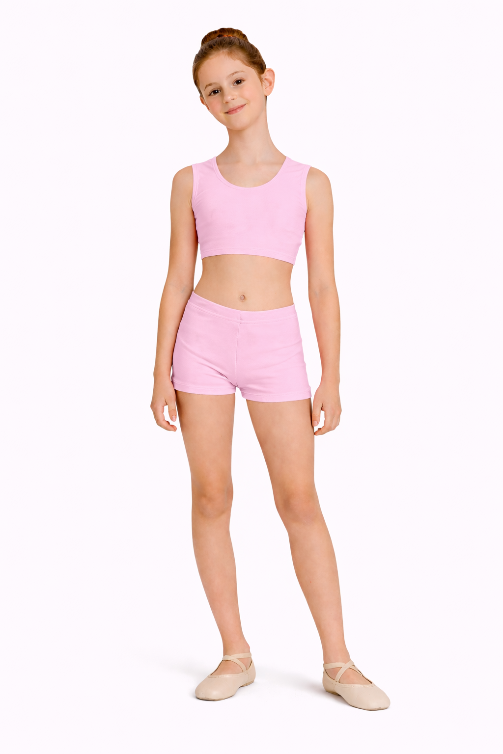 SHORT DANZA LYCRA ROSA BAMBINA